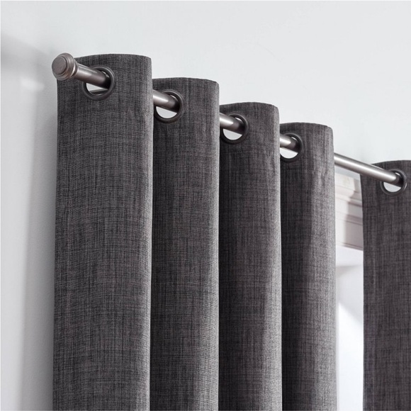 52'' X 84'' Eclipse Duotech Total Blackout 2-Panels Curtain Charcoal Gray - Picture 2 of 4